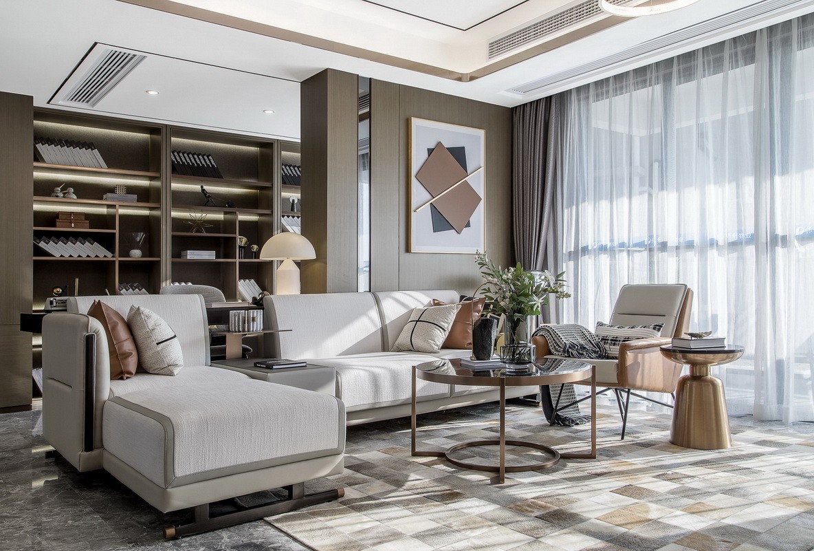 港式风格室内家装案例效果图-客厅沙发 港式风格室内家装案例效果图-客厅沙发