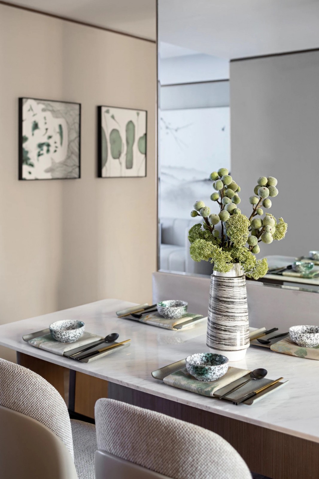 新中式风格家装设计室内装修效果图-餐厅 新中式风格家装设计室内装修效果图-餐厅