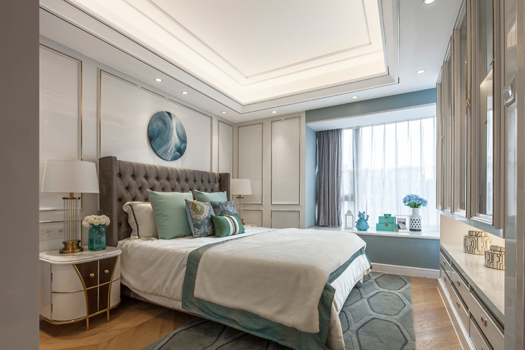 装修案例美式轻奢风格室内装修效果图-卧室 装修案例美式轻奢风格室内装修效果图-卧室