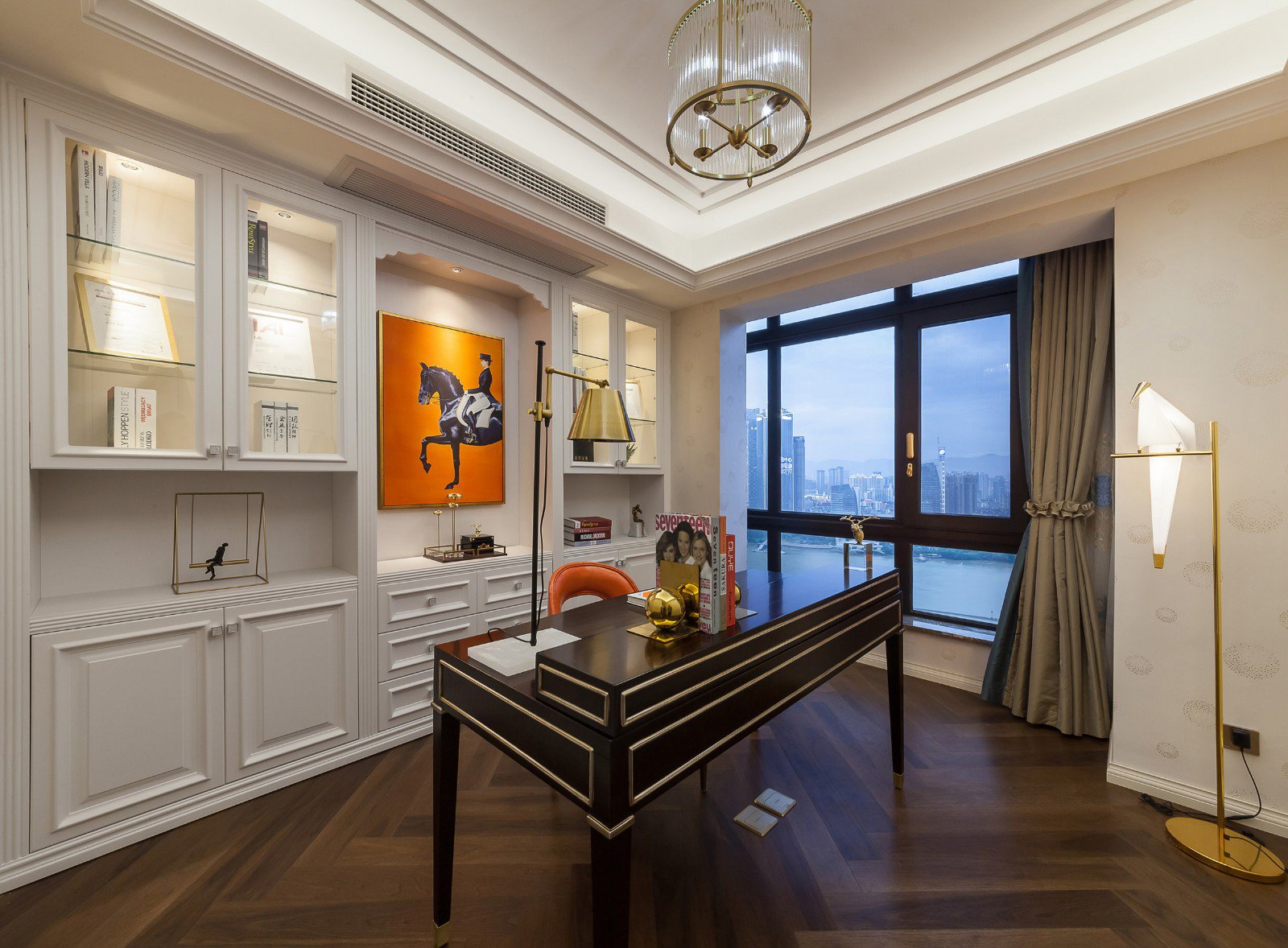 法式风格家装设计室内装修效果图-书房 法式风格家装设计室内装修效果图-书房