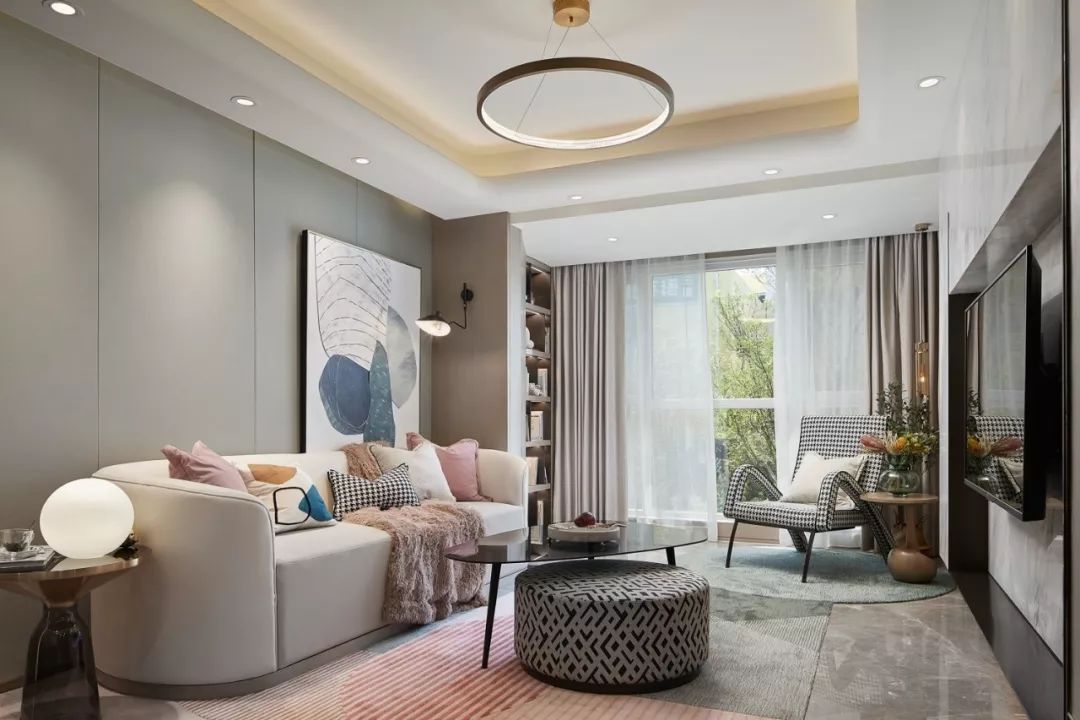 装修案例莫兰迪轻奢风格室内装修效果图-客厅 装修案例莫兰迪轻奢风格室内装修效果图-客厅